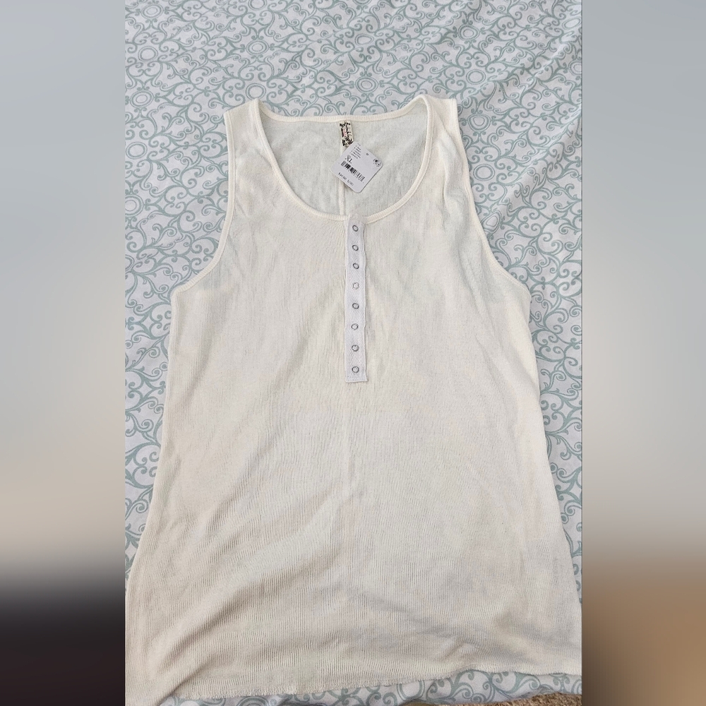 Free People intimately Henley tank top NWT XL